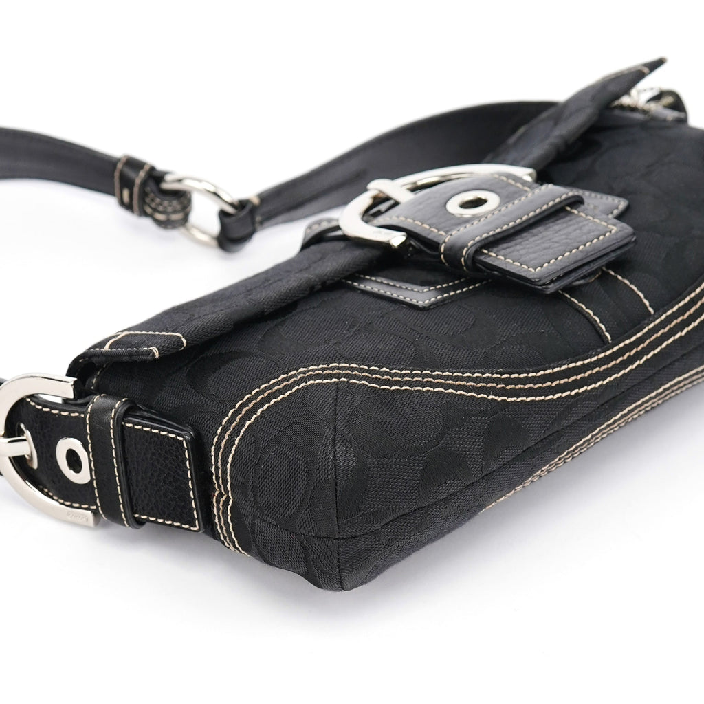 6280 Black Leather Soho Shoulder Bag