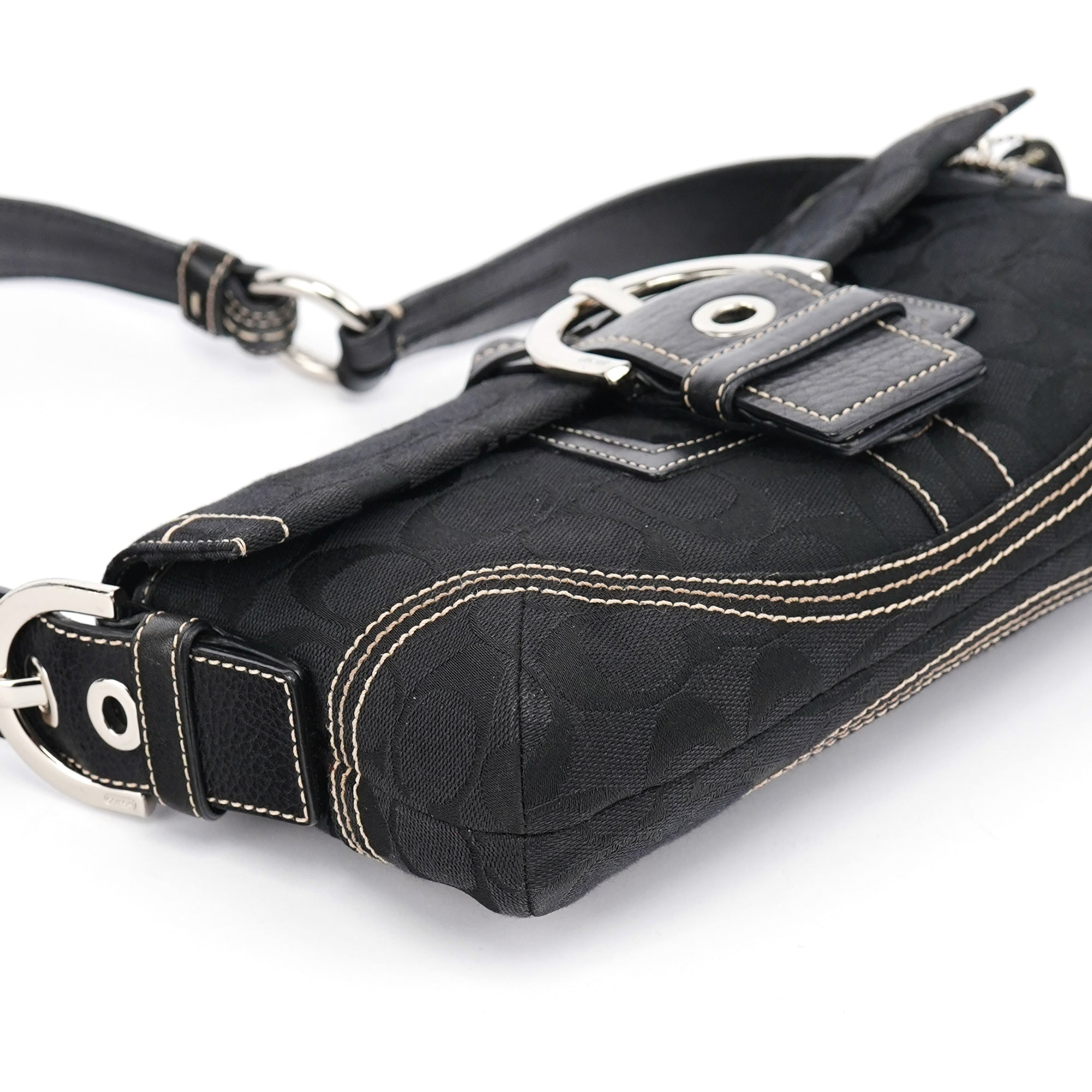 6280 Black Leather Soho Shoulder Bag