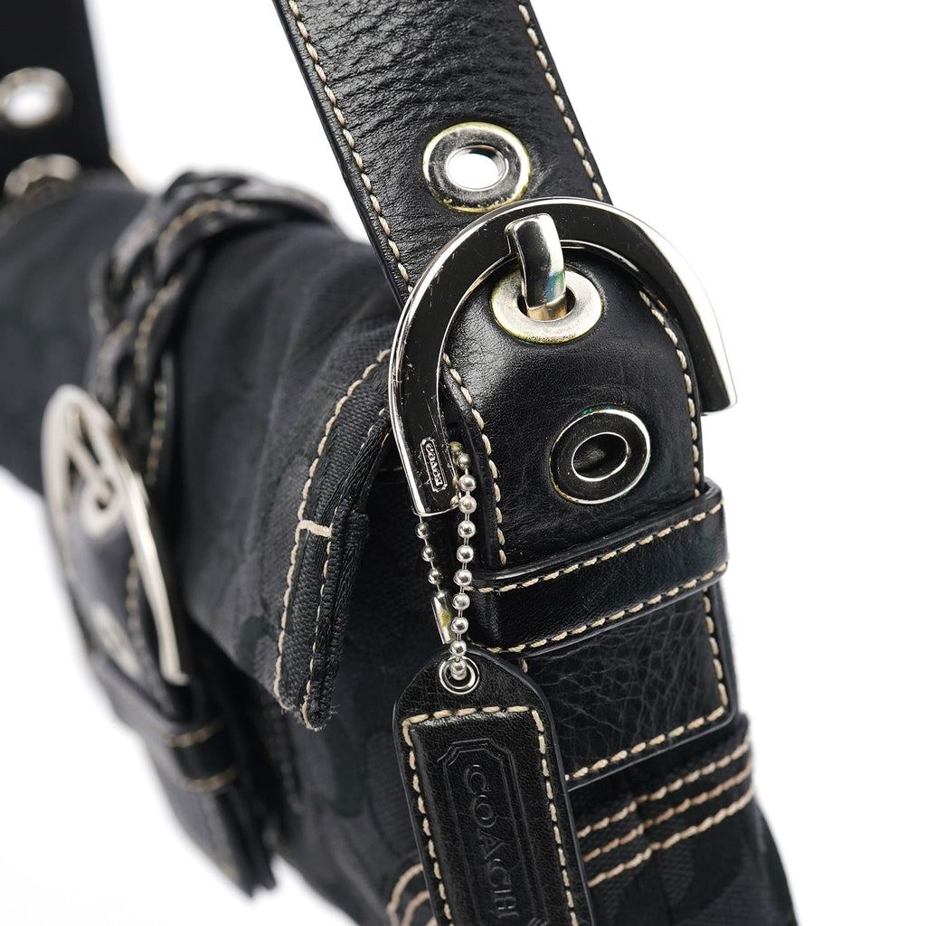 6280 Black Leather Soho Shoulder Bag