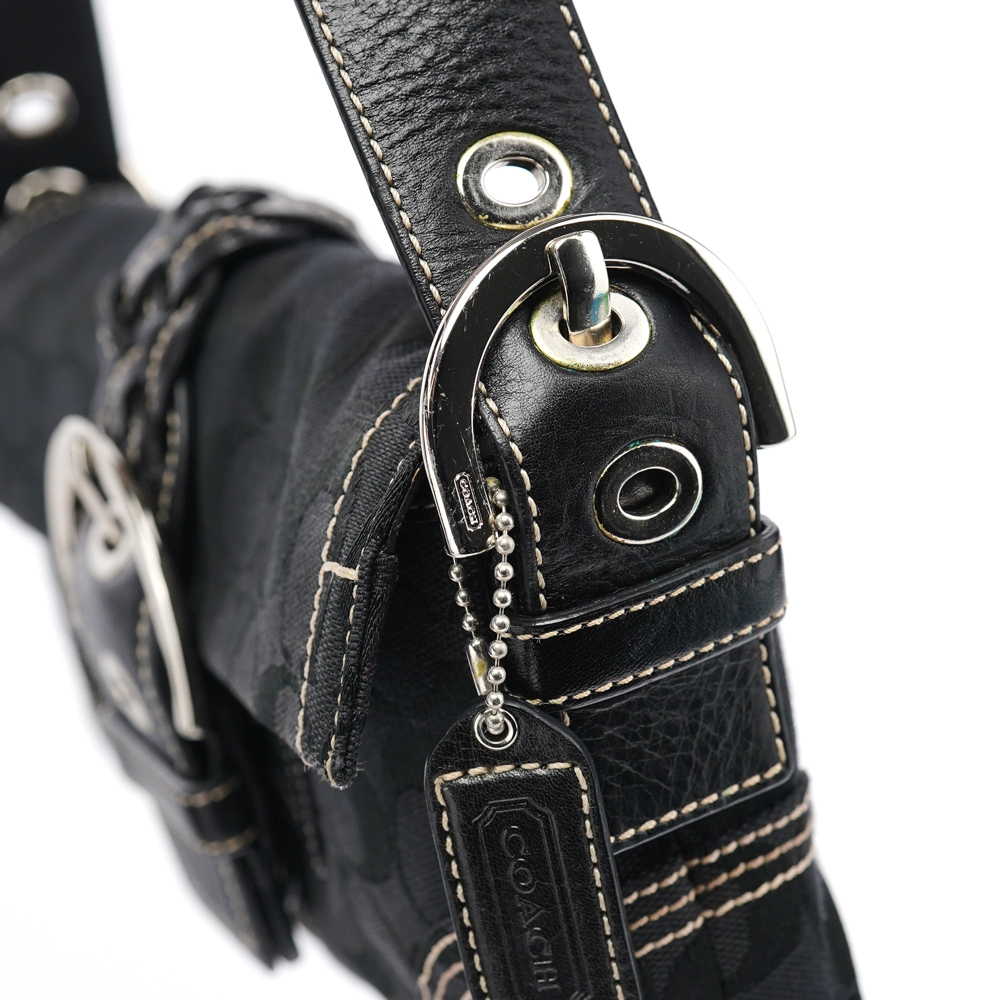 6280 Black Leather Soho Shoulder Bag