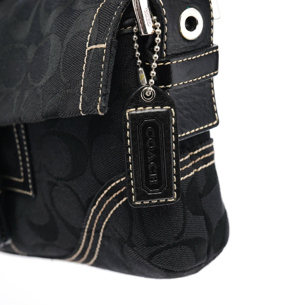 6280 Black Leather Soho Shoulder Bag
