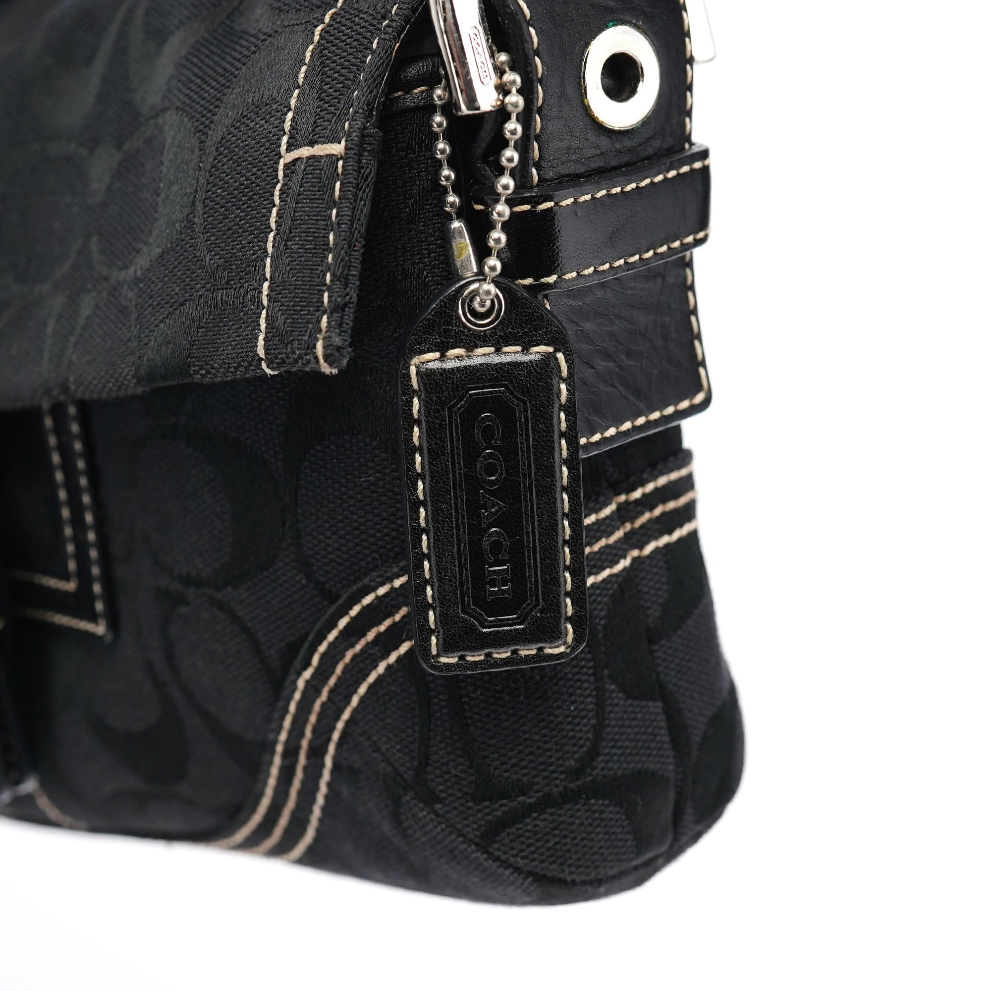 6280 Black Leather Soho Shoulder Bag