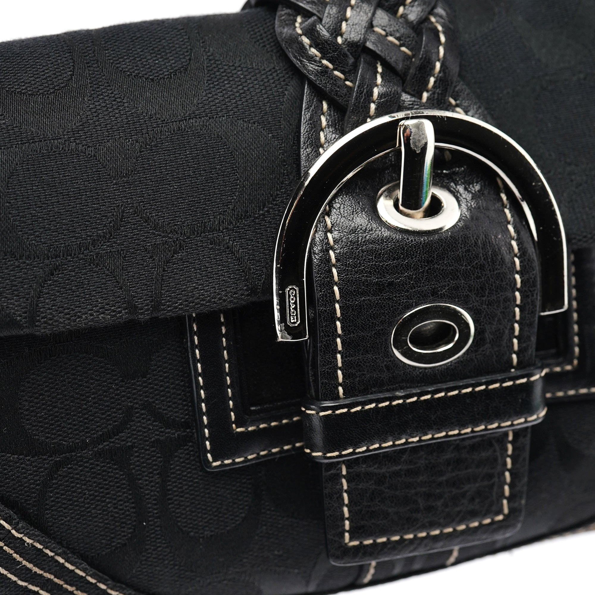 6280 Black Leather Soho Shoulder Bag