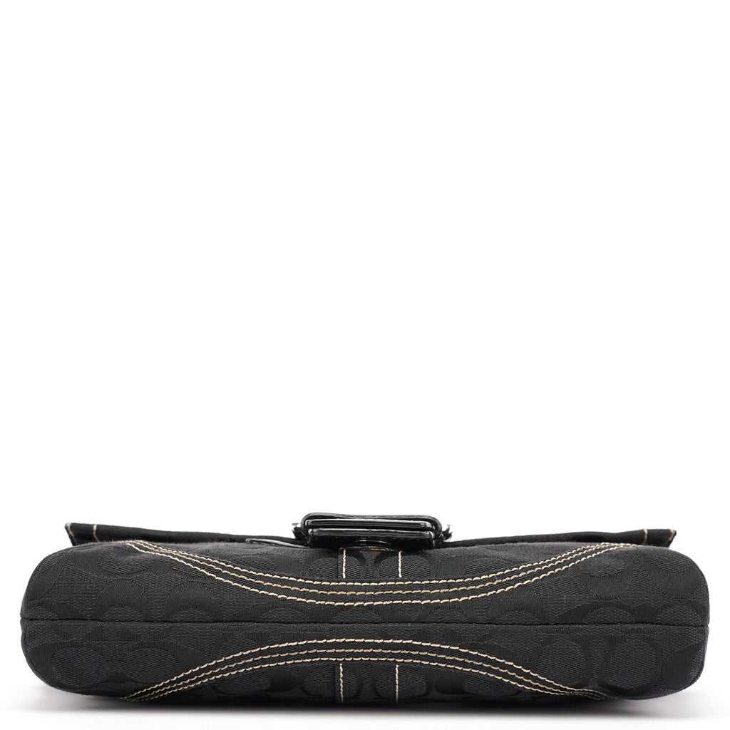 6280 Black Leather Soho Shoulder Bag