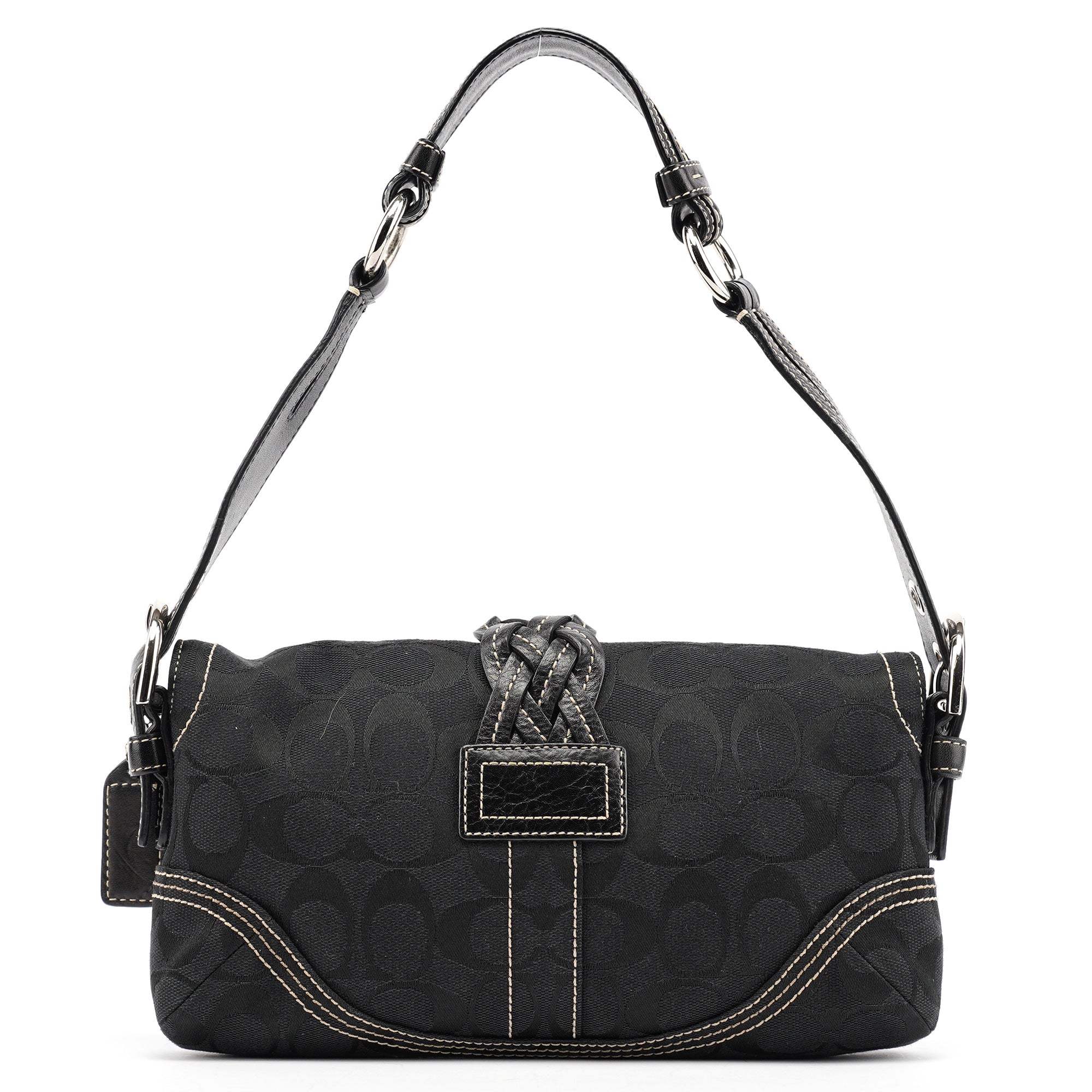6280 Black Leather Soho Shoulder Bag
