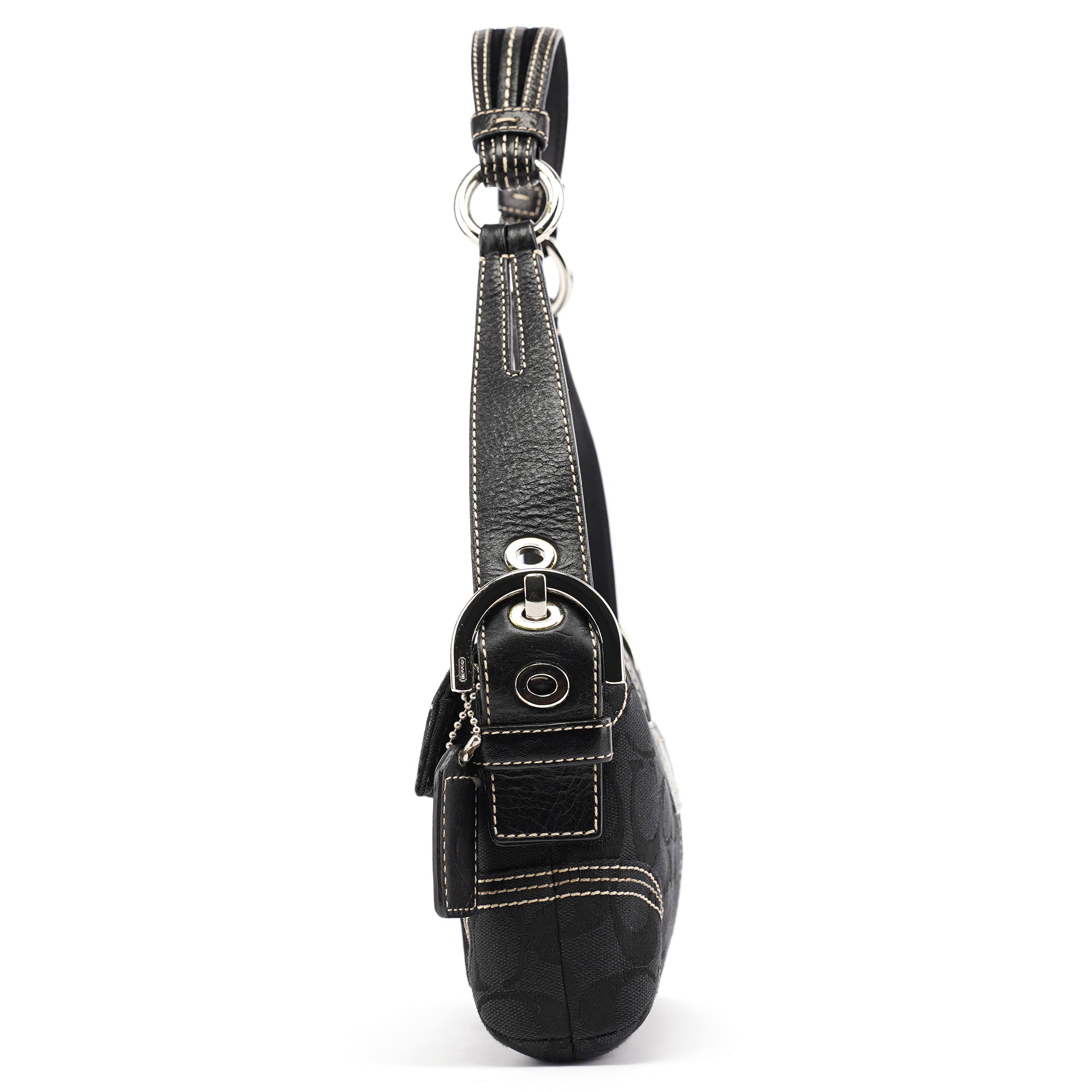 6280 Black Leather Soho Shoulder Bag