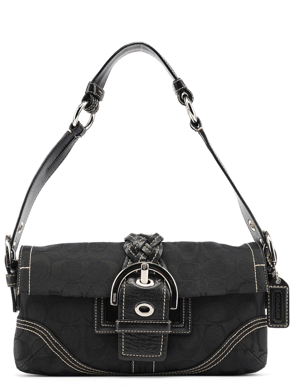 6280 Black Leather Soho Shoulder Bag