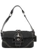 6280 Black Leather Soho Shoulder Bag
