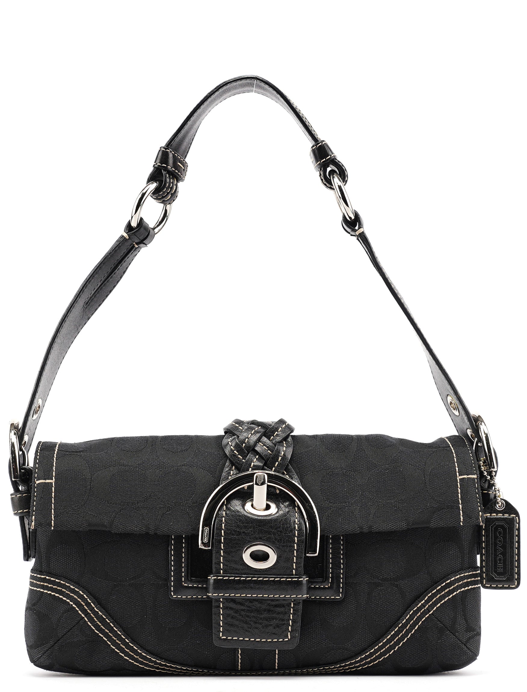 6280 Black Leather Soho Shoulder Bag