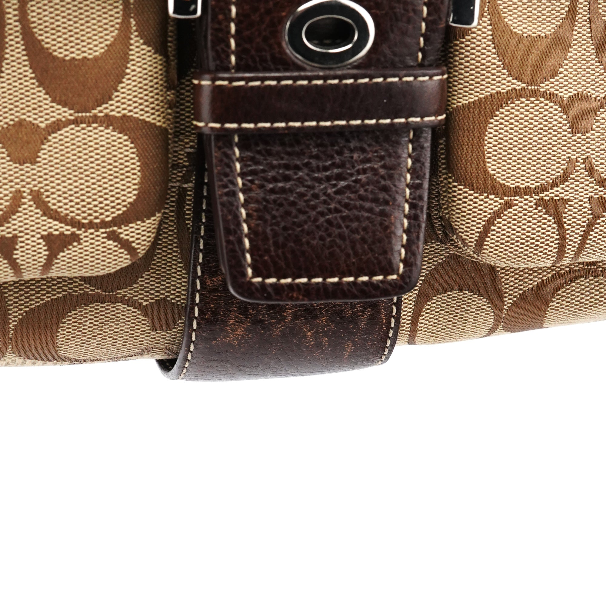 6314 Beige Brown Signature Soho Shoulder Bag