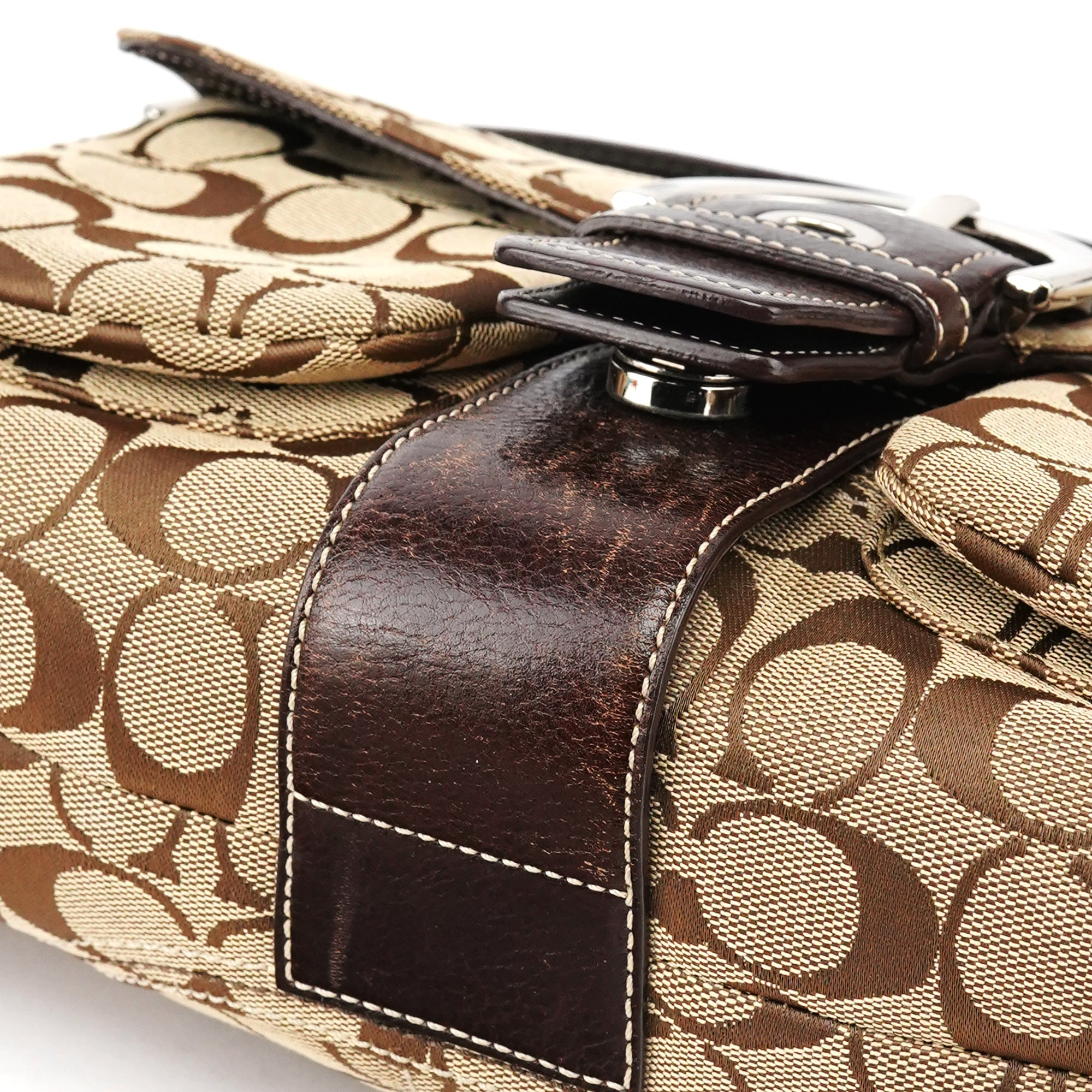 6314 Beige Brown Signature Soho Shoulder Bag