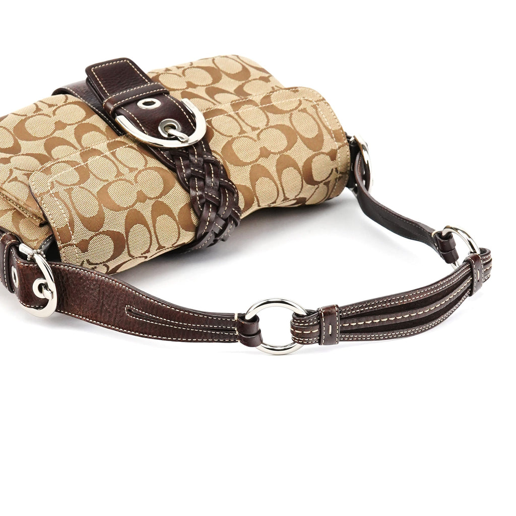 6314 Beige Brown Signature Soho Shoulder Bag