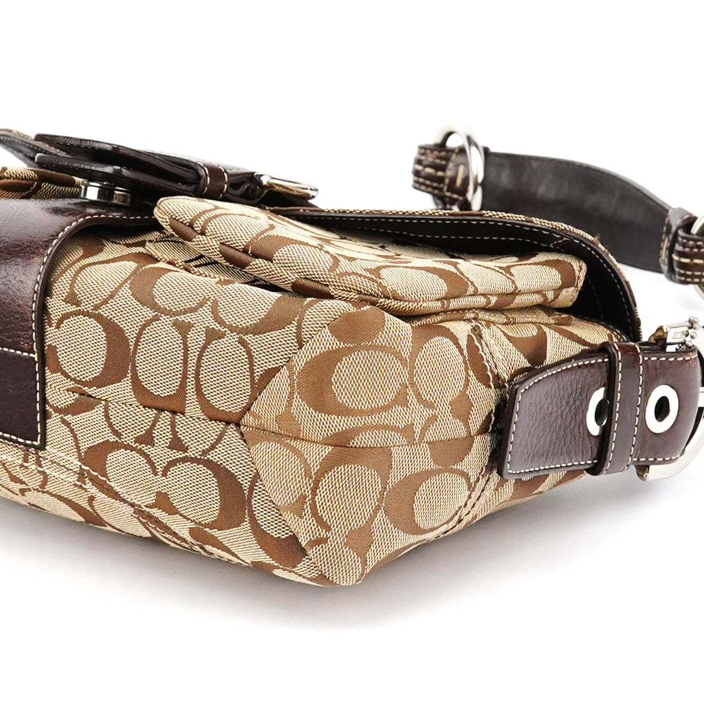 6314 Beige Brown Signature Soho Shoulder Bag