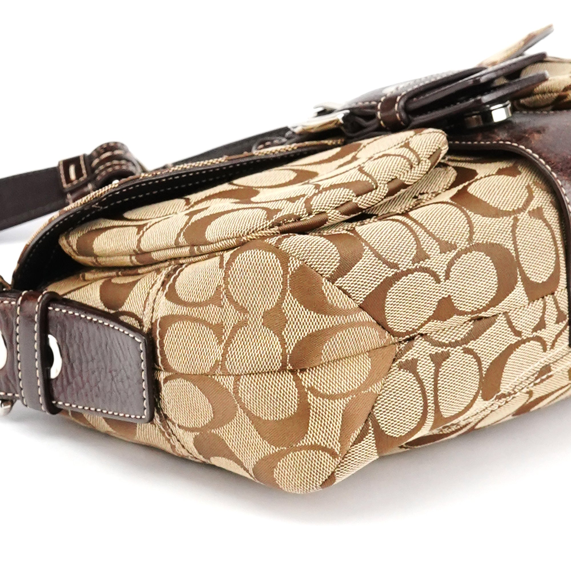 6314 Beige Brown Signature Soho Shoulder Bag