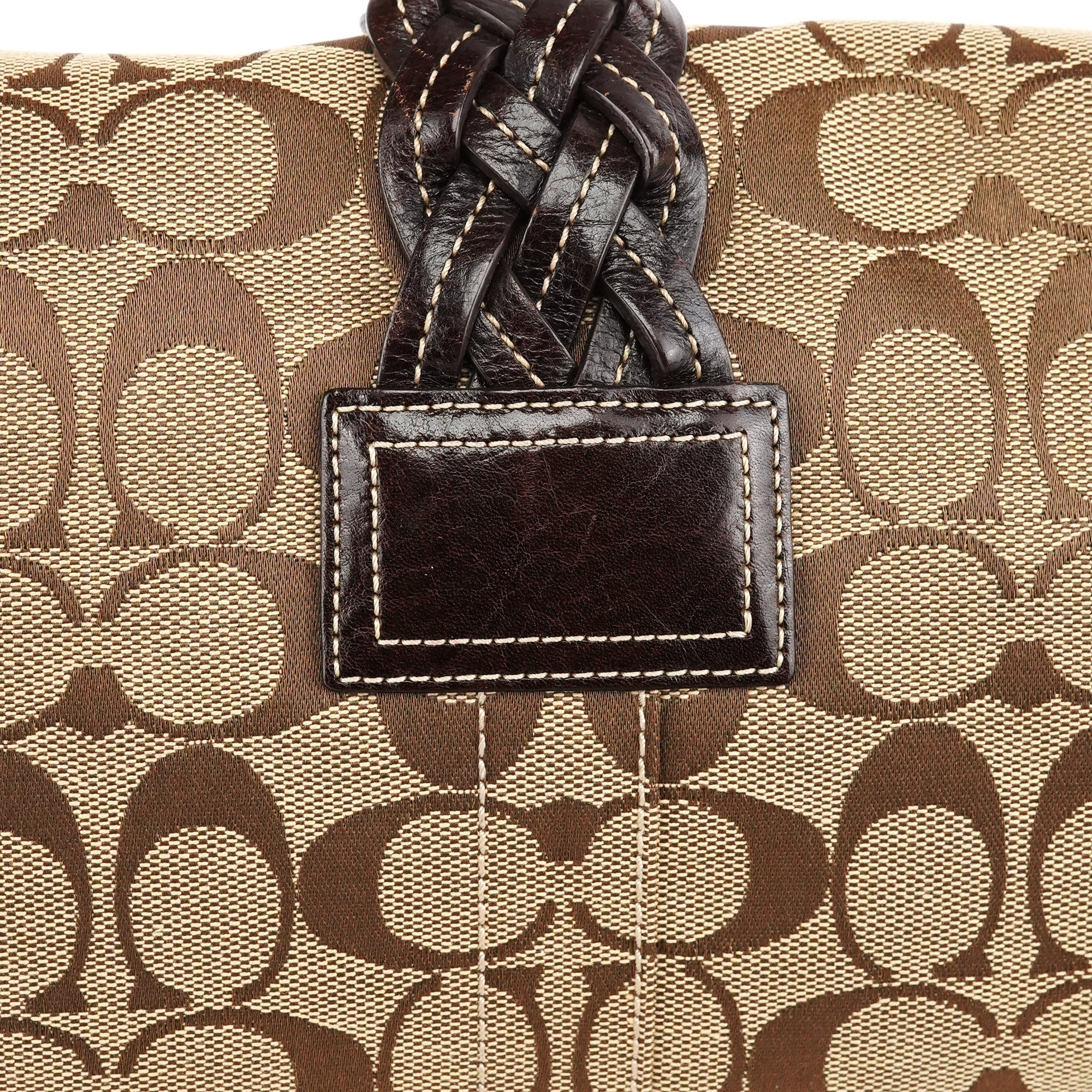 6314 Beige Brown Signature Soho Shoulder Bag