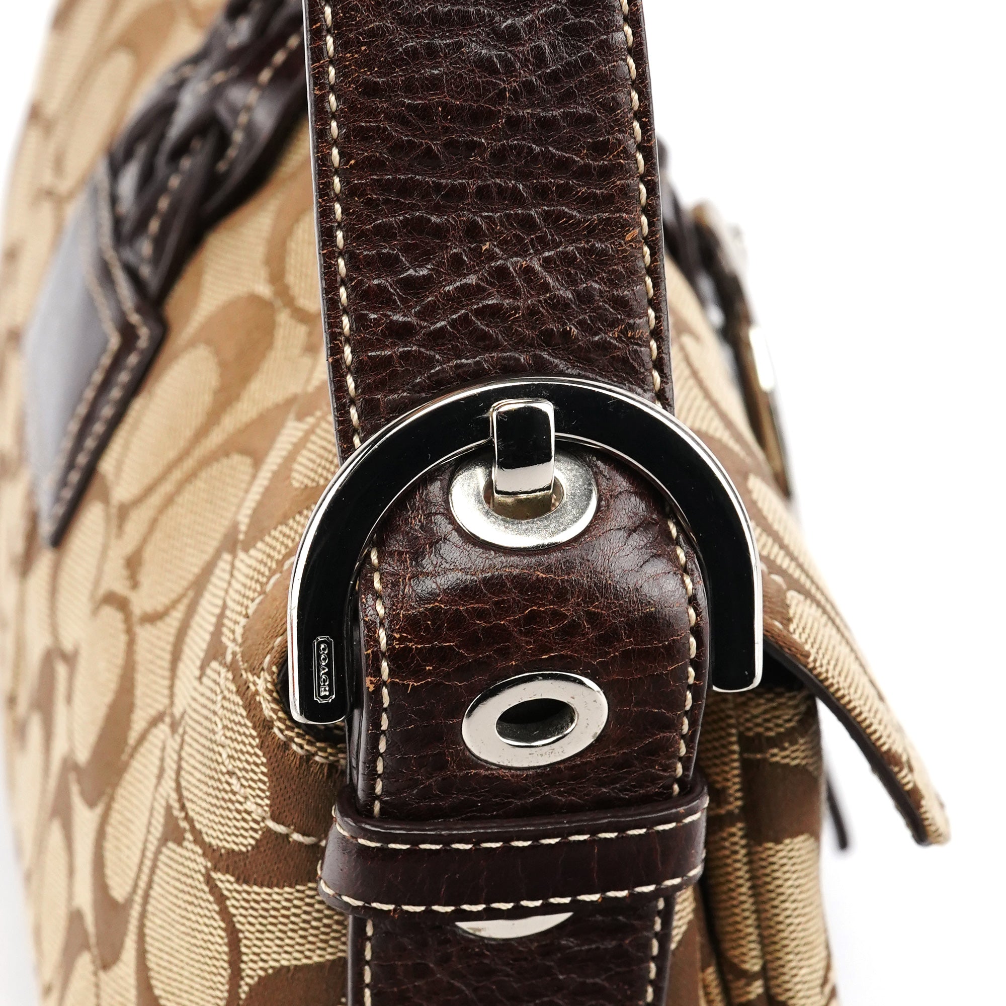 6314 Beige Brown Signature Soho Shoulder Bag