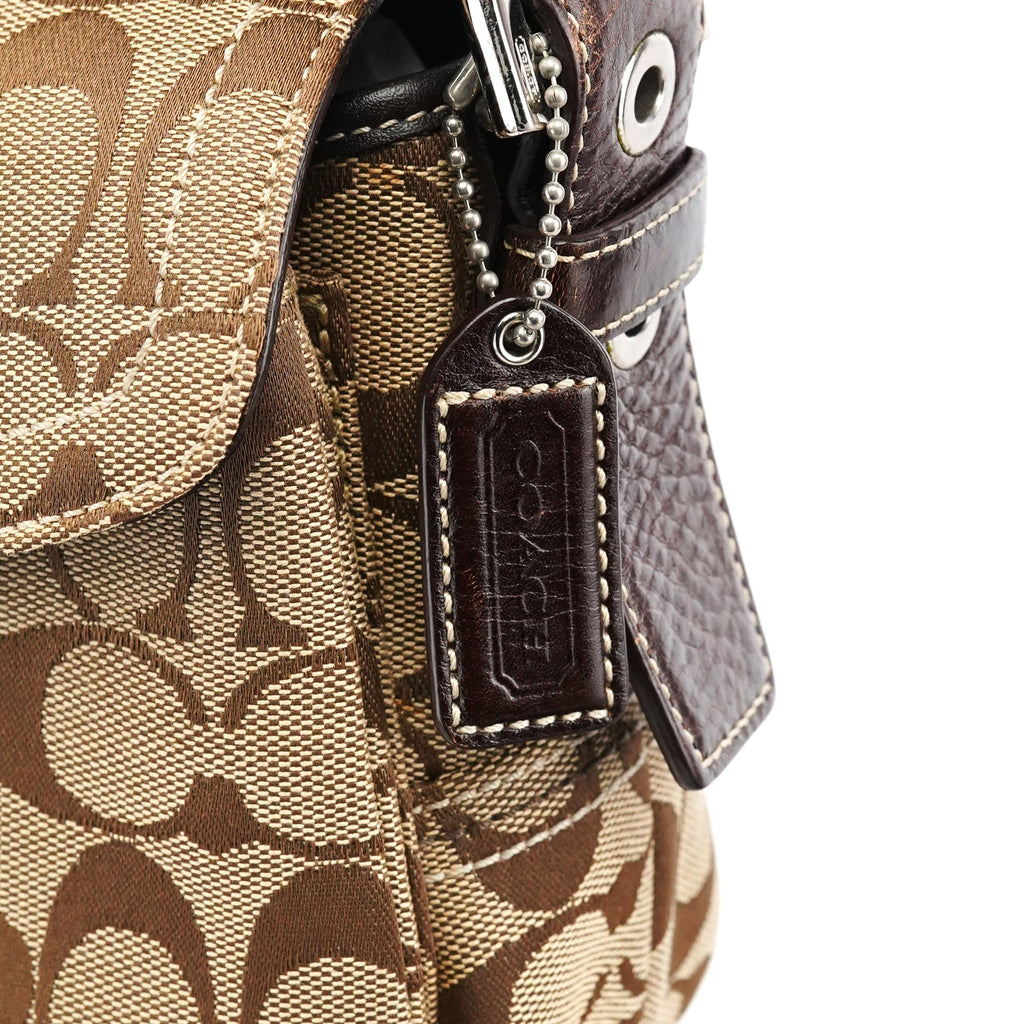 6314 Beige Brown Signature Soho Shoulder Bag