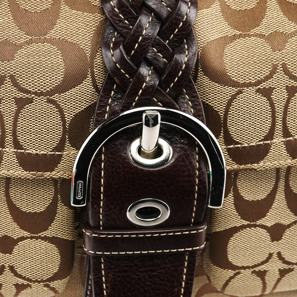 6314 Beige Brown Signature Soho Shoulder Bag