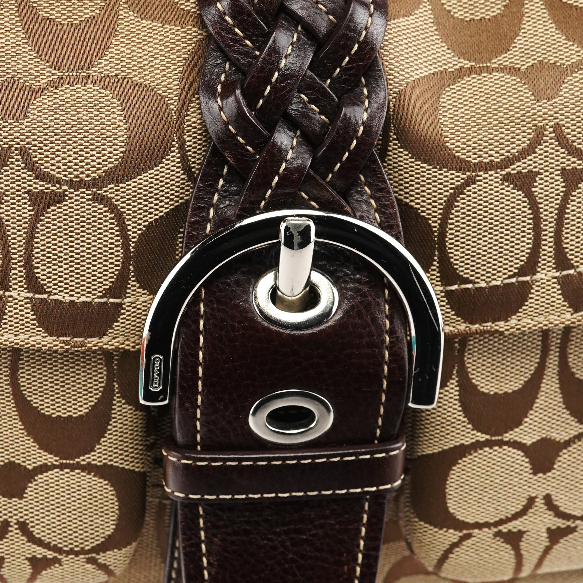 6314 Beige Brown Signature Soho Shoulder Bag