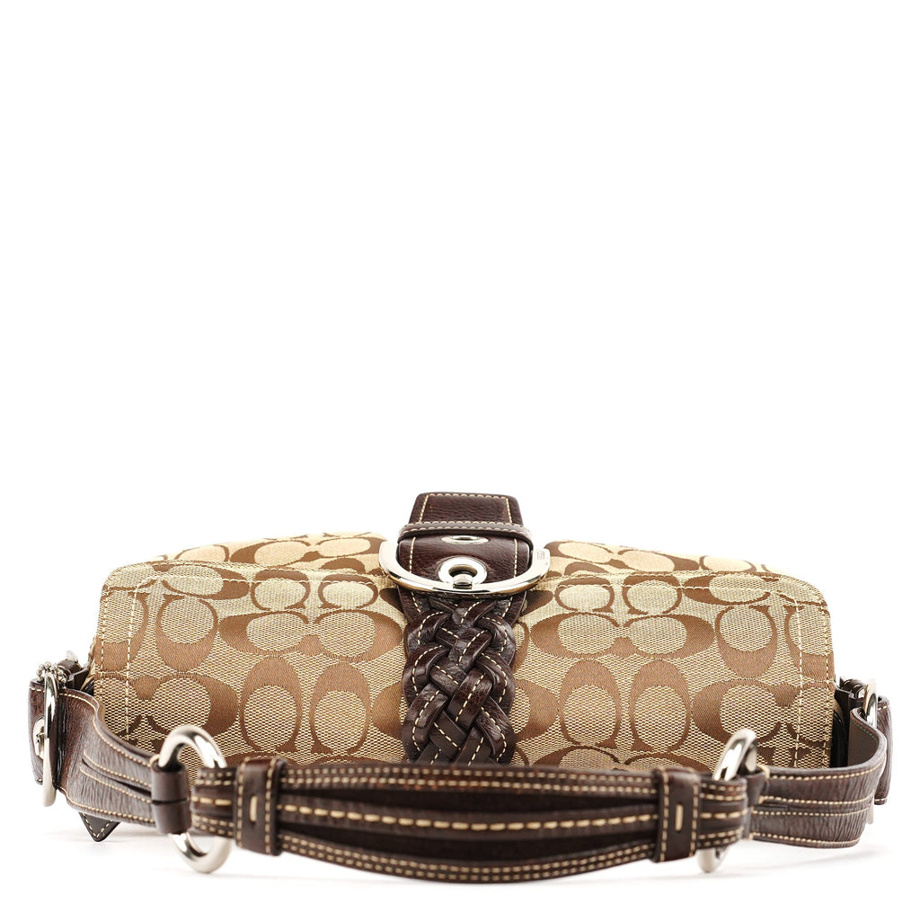 6314 Beige Brown Signature Soho Shoulder Bag