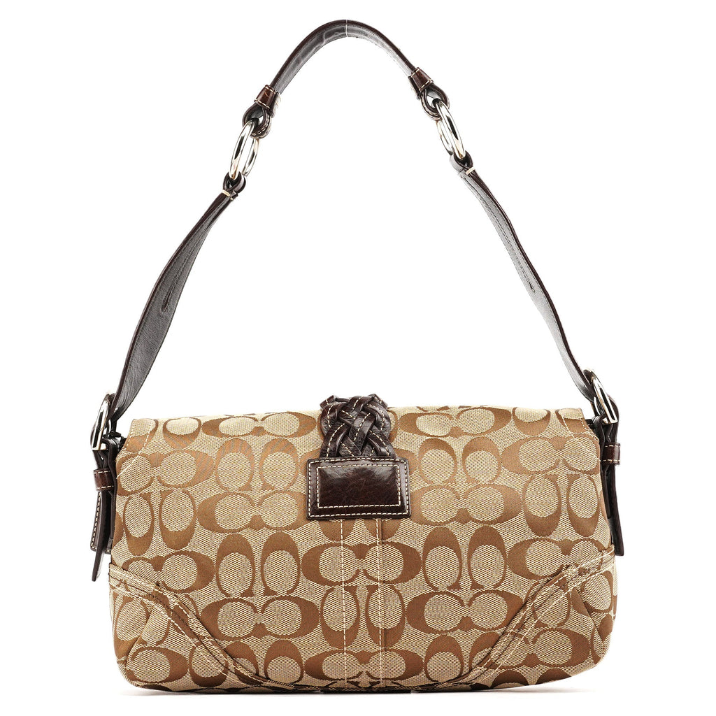6314 Beige Brown Signature Soho Shoulder Bag
