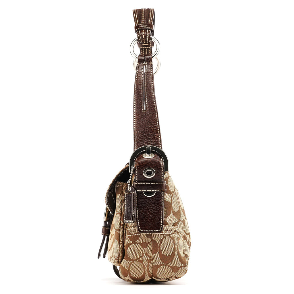 6314 Beige Brown Signature Soho Shoulder Bag