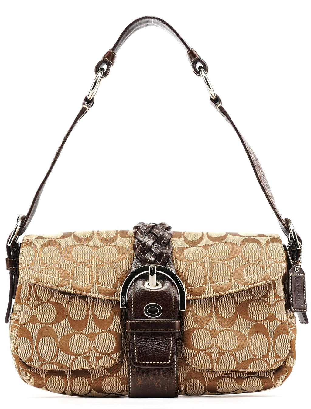 6314 Beige Brown Signature Soho Shoulder Bag
