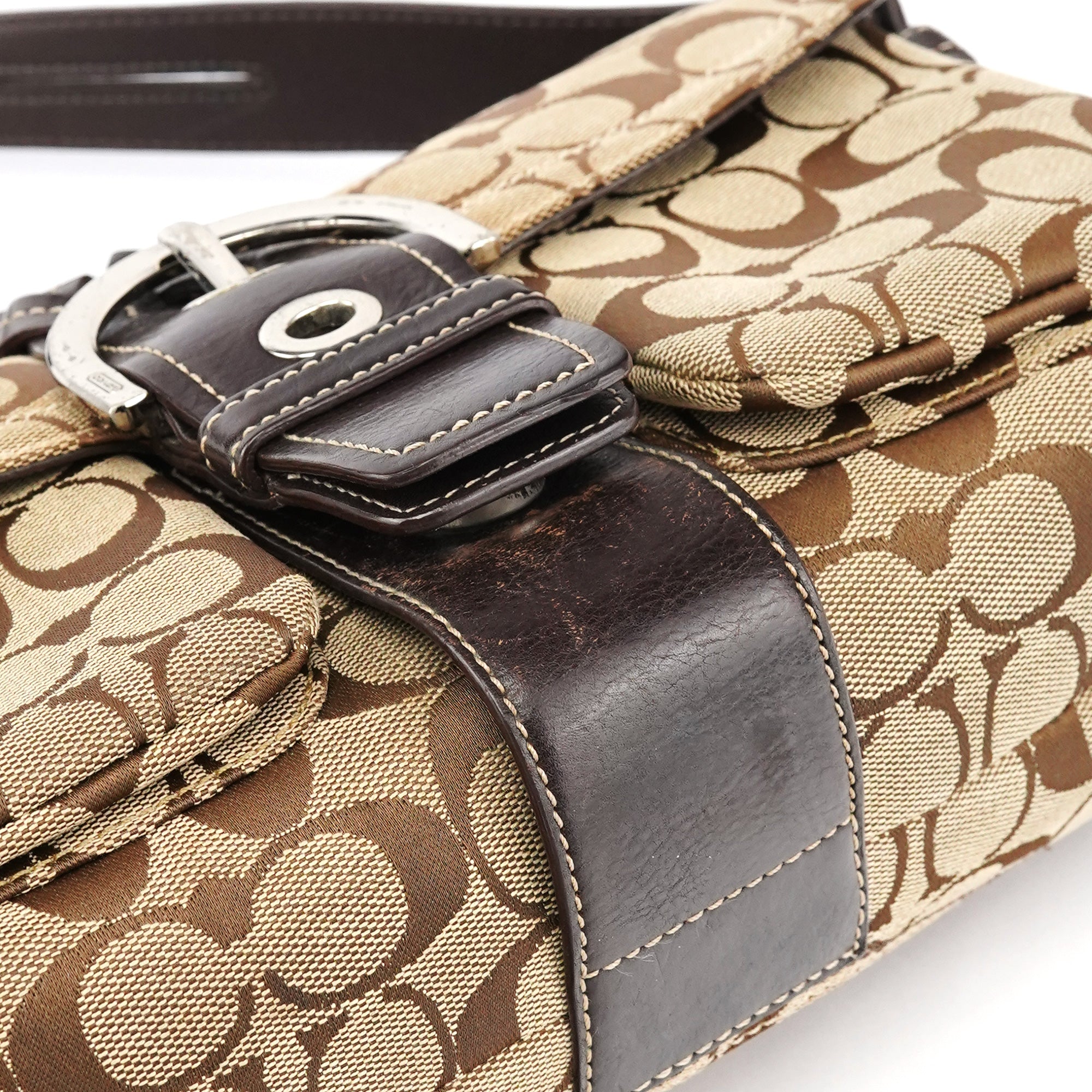 6314 Beige Brown Signature Soho Shoulder Bag
