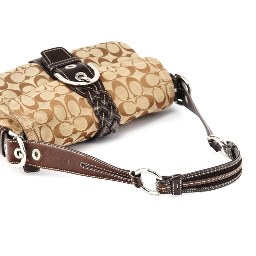6314 Beige Brown Signature Soho Shoulder Bag