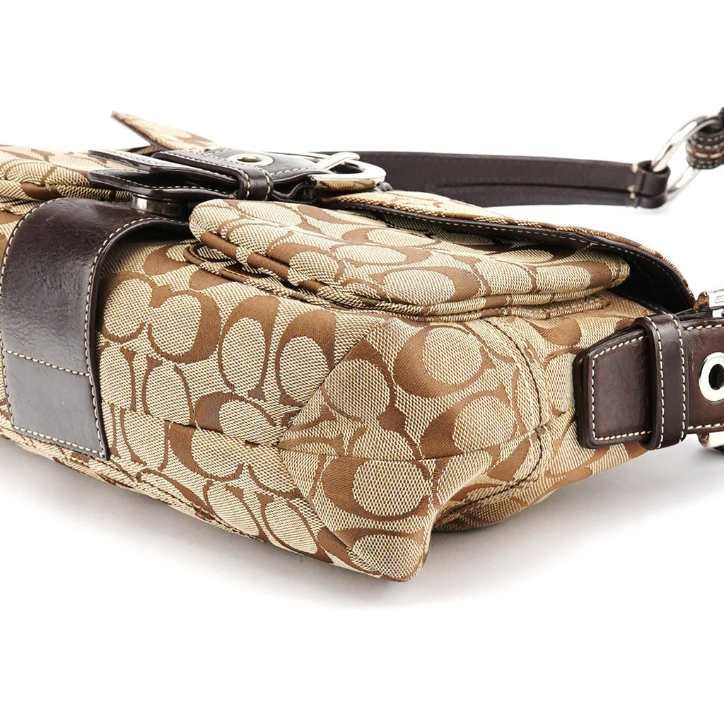 6314 Beige Brown Signature Soho Shoulder Bag