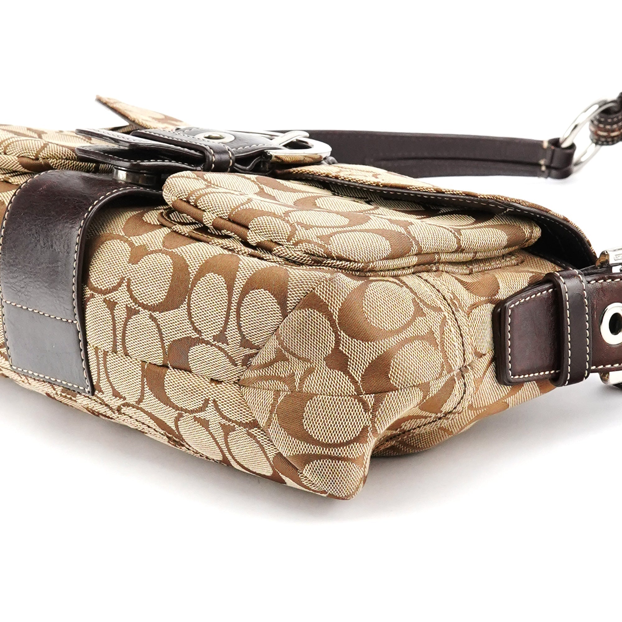 6314 Beige Brown Signature Soho Shoulder Bag