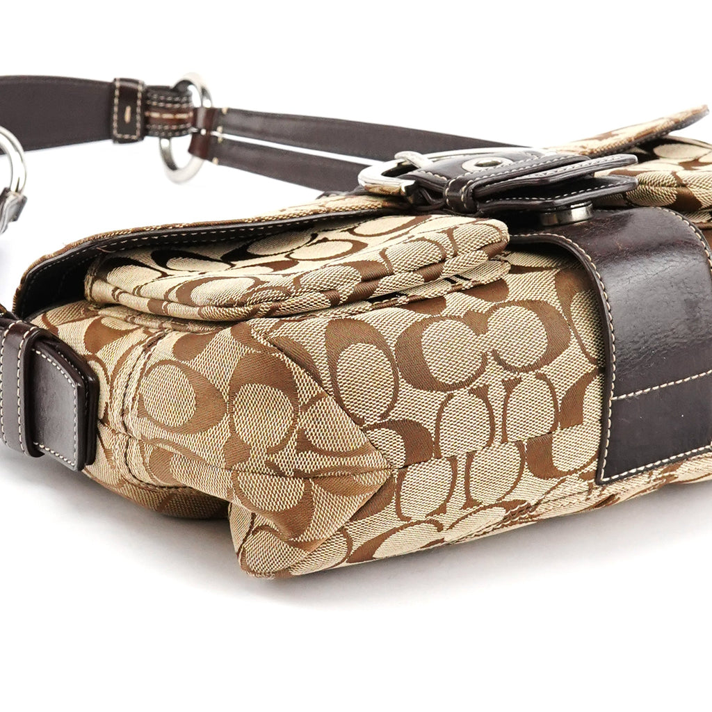 6314 Beige Brown Signature Soho Shoulder Bag