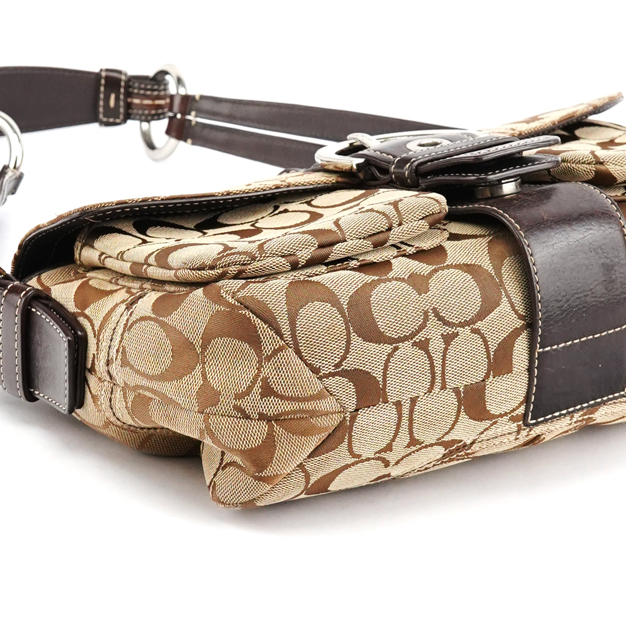 6314 Beige Brown Signature Soho Shoulder Bag