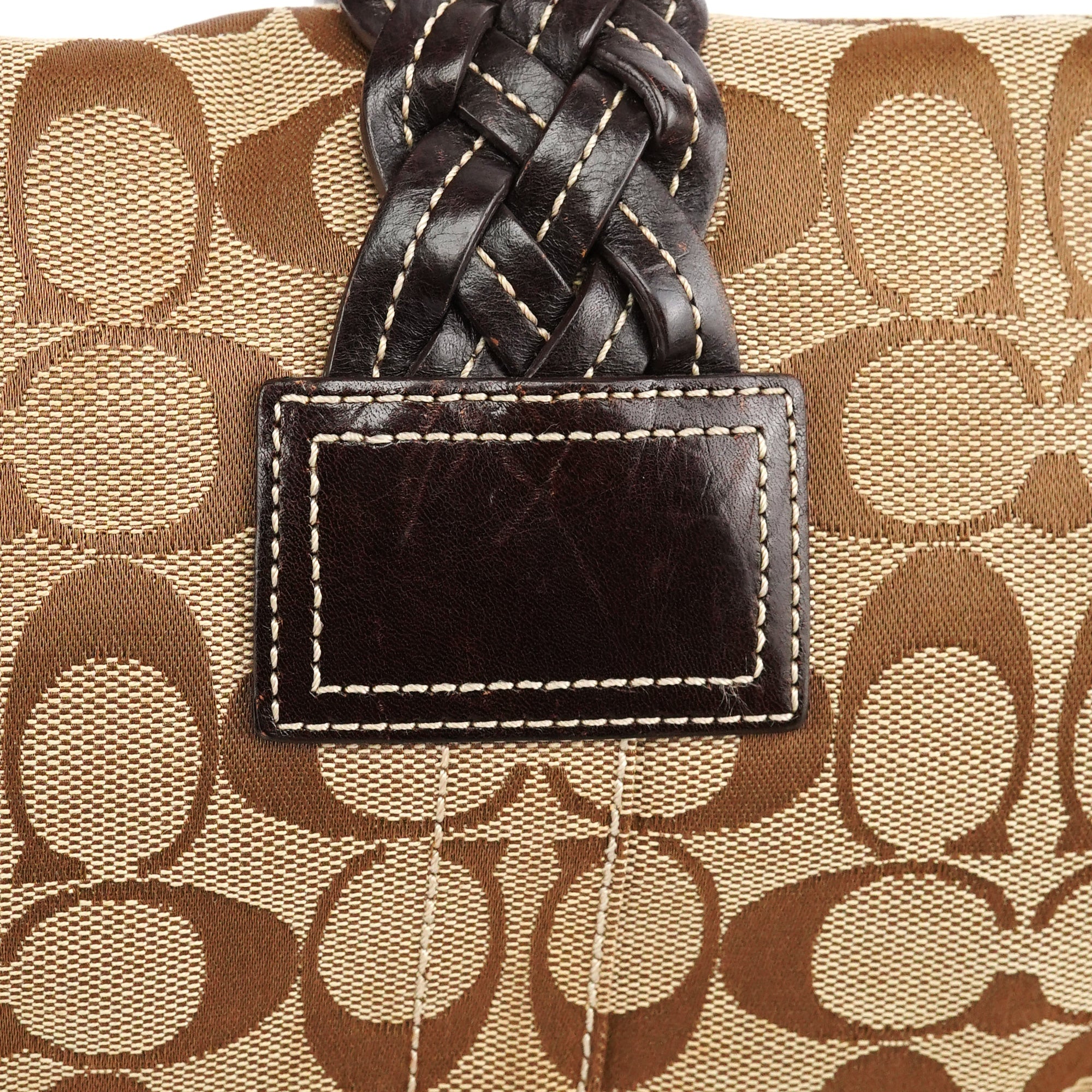 6314 Beige Brown Signature Soho Shoulder Bag