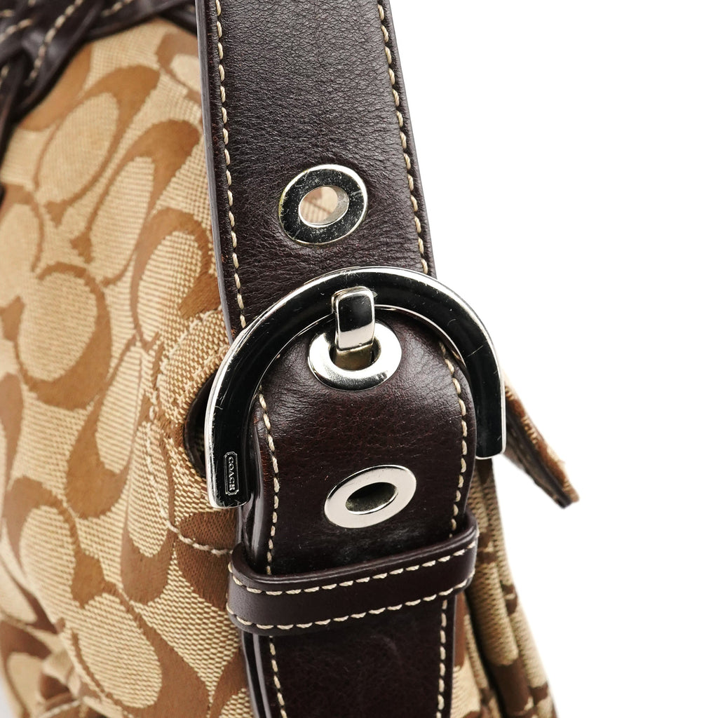 6314 Beige Brown Signature Soho Shoulder Bag