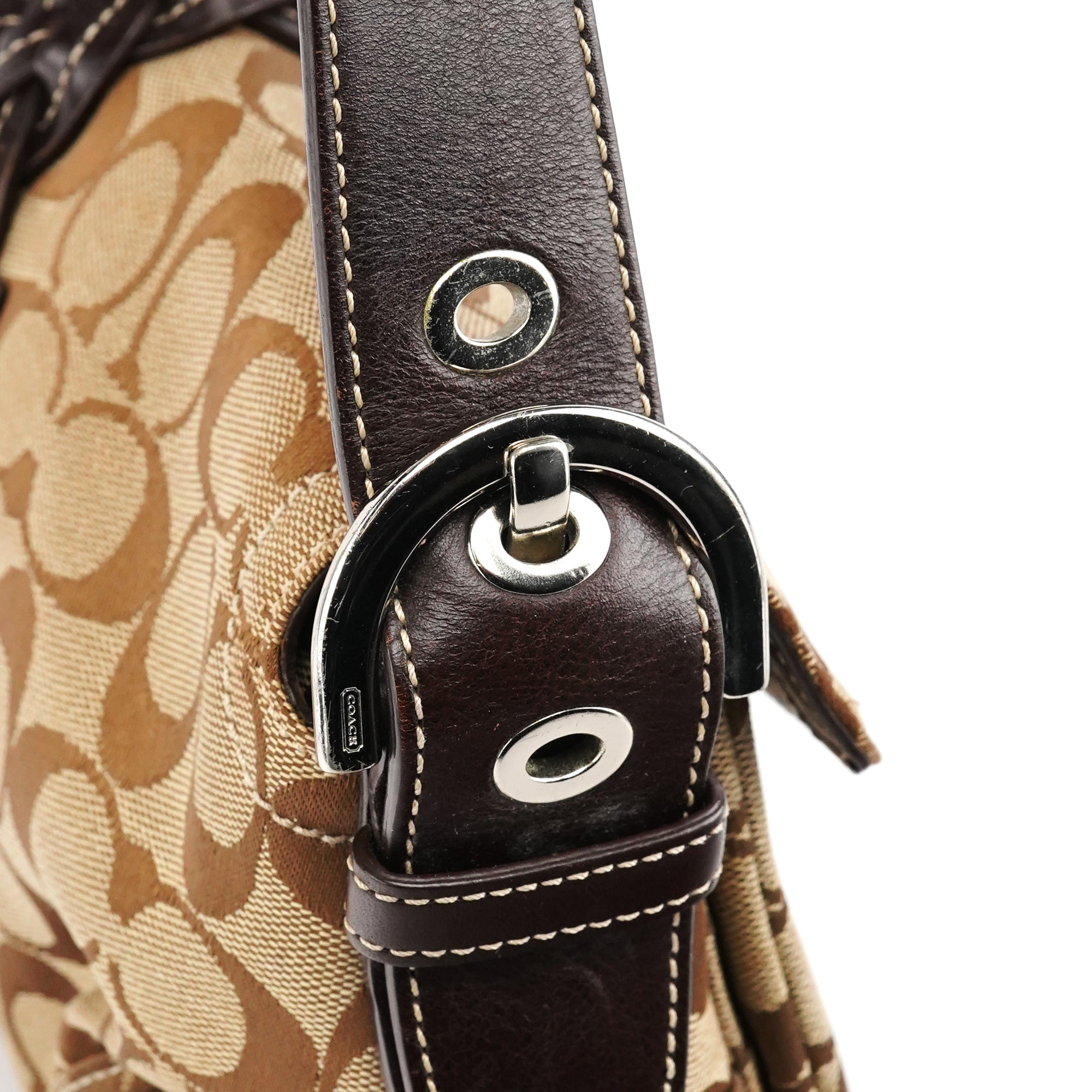 6314 Beige Brown Signature Soho Shoulder Bag