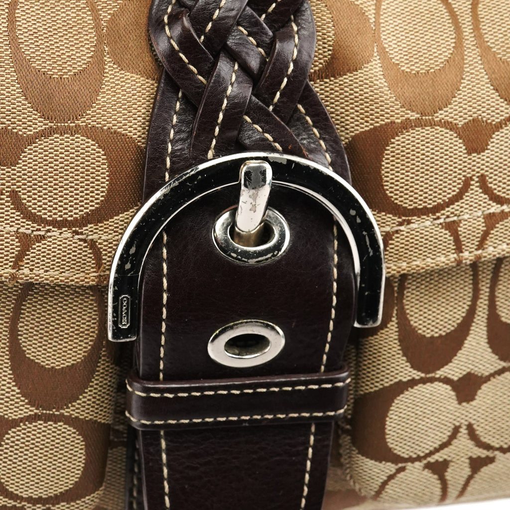 6314 Beige Brown Signature Soho Shoulder Bag