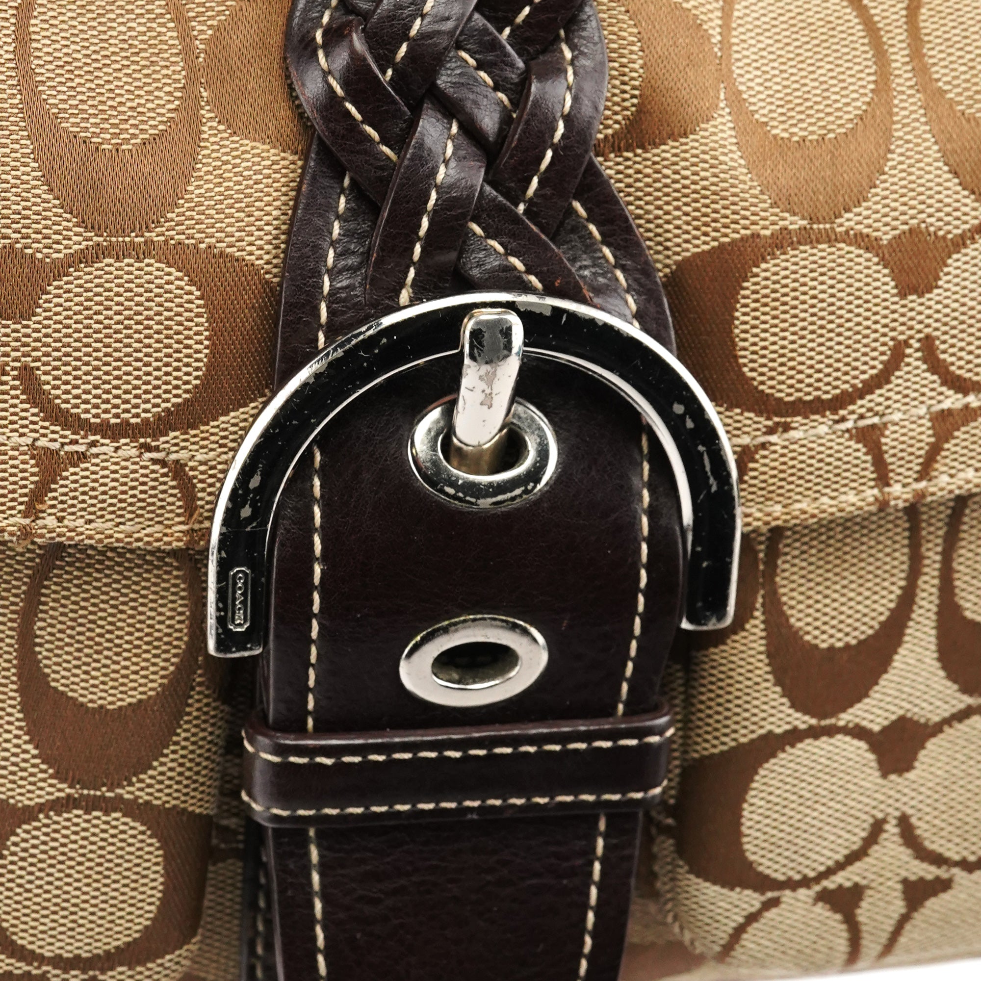 6314 Beige Brown Signature Soho Shoulder Bag