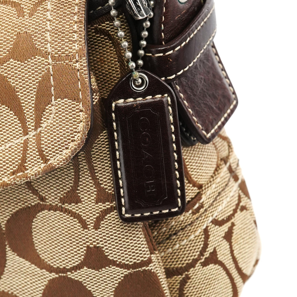 6314 Beige Brown Signature Soho Shoulder Bag