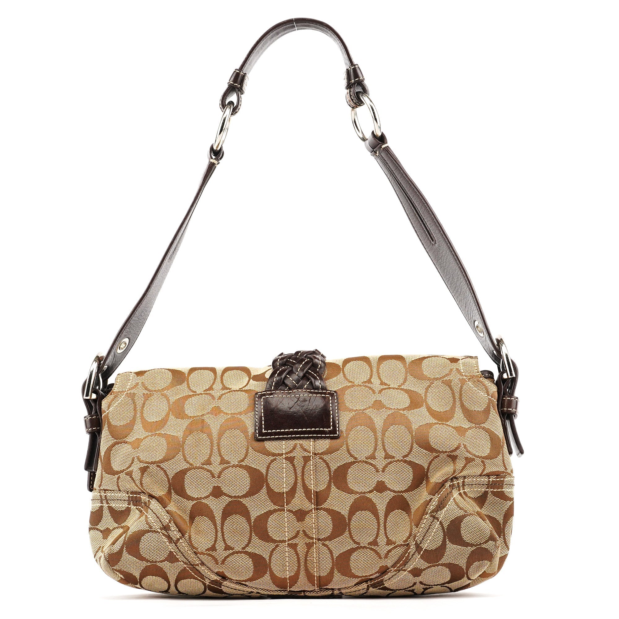 6314 Beige Brown Signature Soho Shoulder Bag