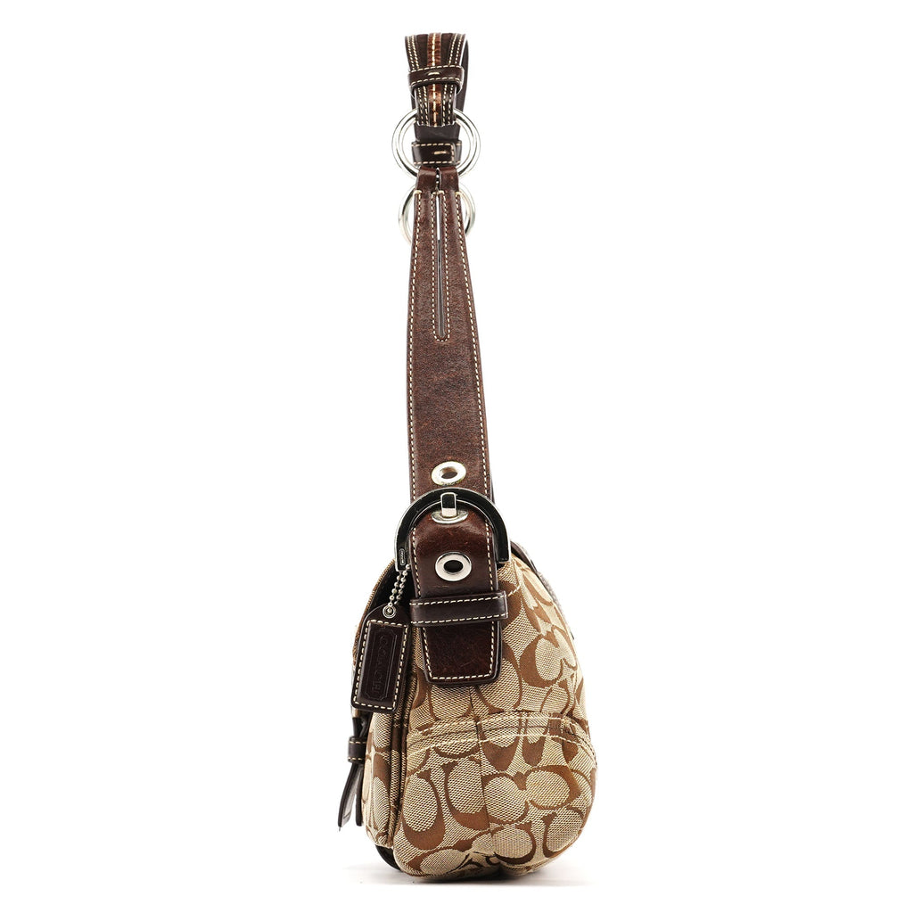 6314 Beige Brown Signature Soho Shoulder Bag