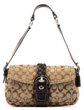 6314 Beige Brown Signature Soho Shoulder Bag
