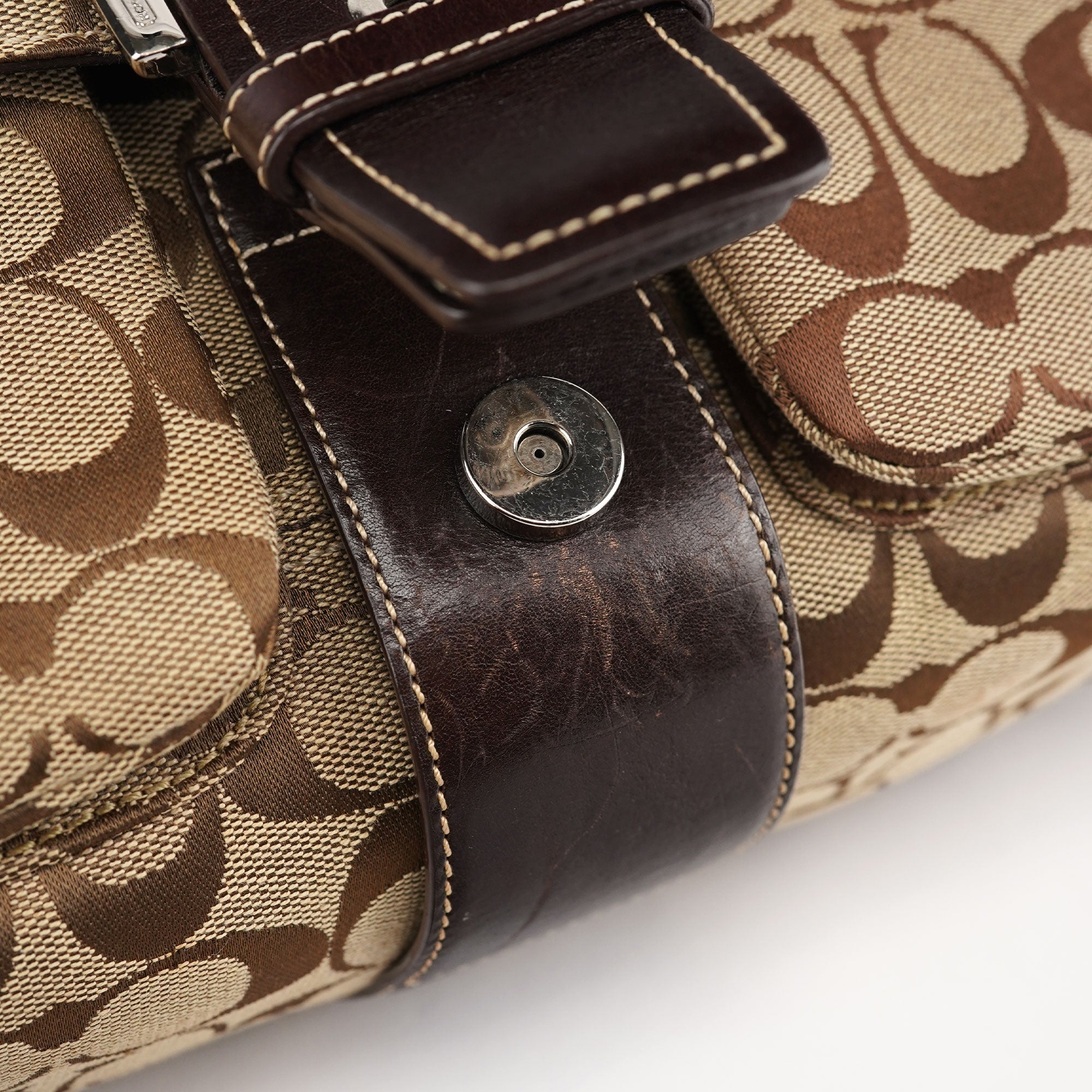 6314 Beige Brown Soho Shoulder Bag