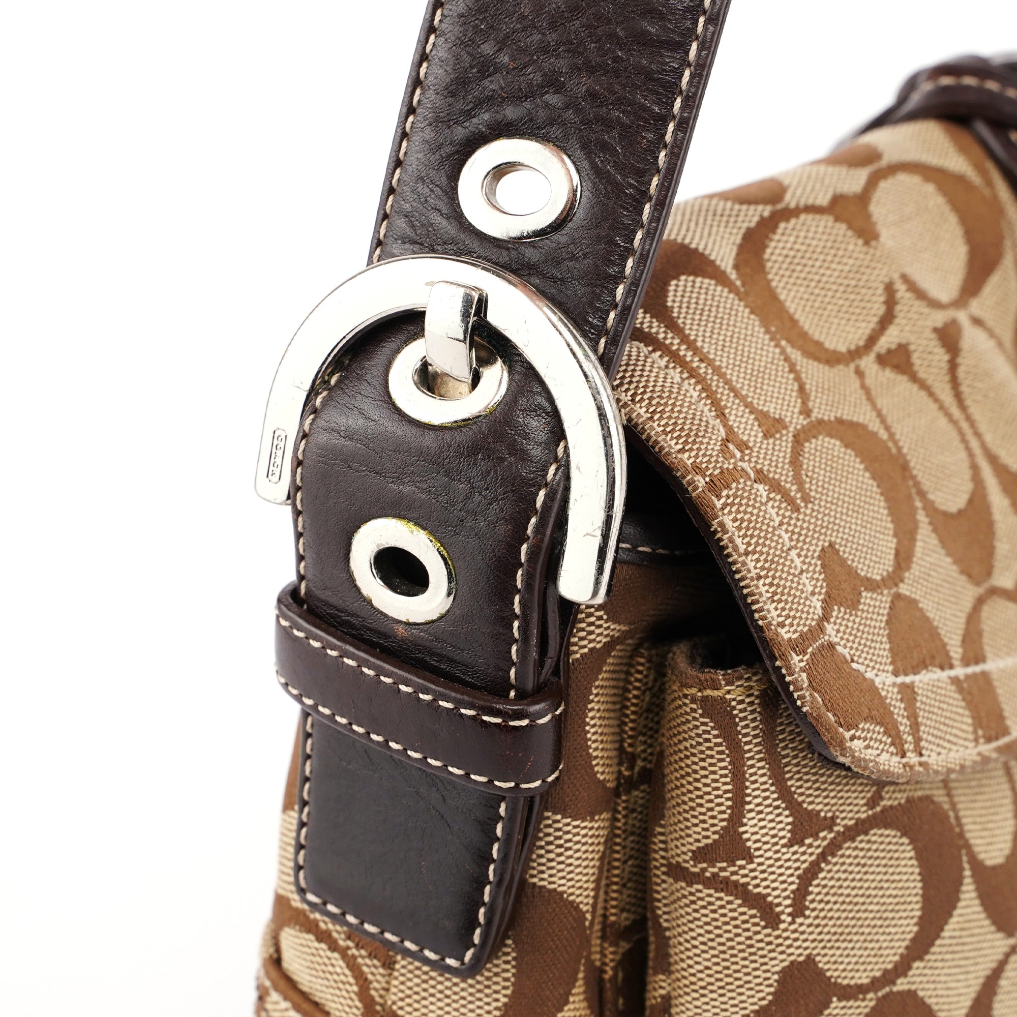 6314 Beige Signature C Soho Shoulder Bag