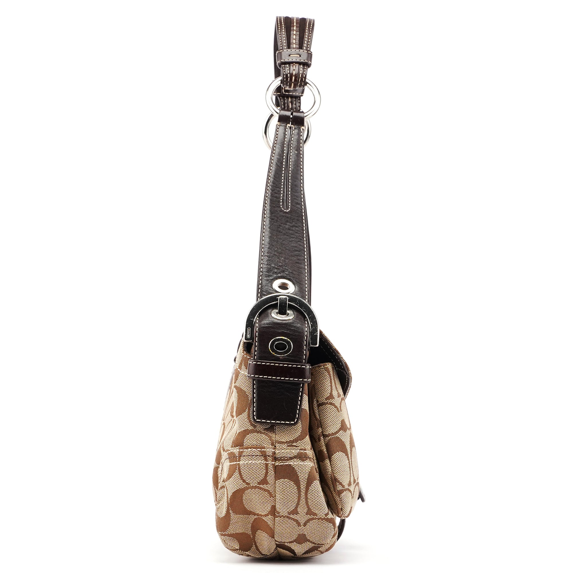 6314 Beige Signature C Soho Shoulder Bag