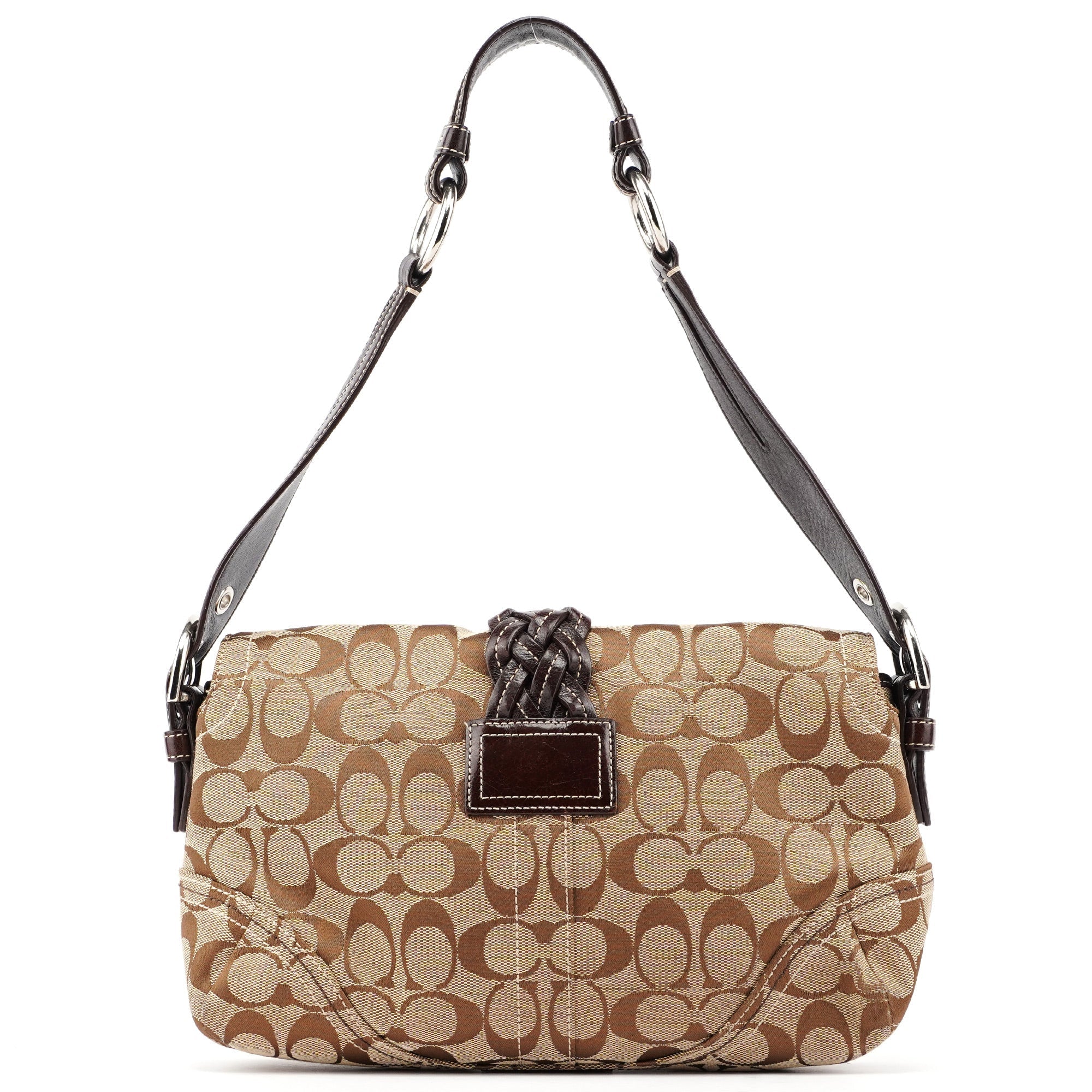 6314 Beige Signature C Soho Shoulder Bag
