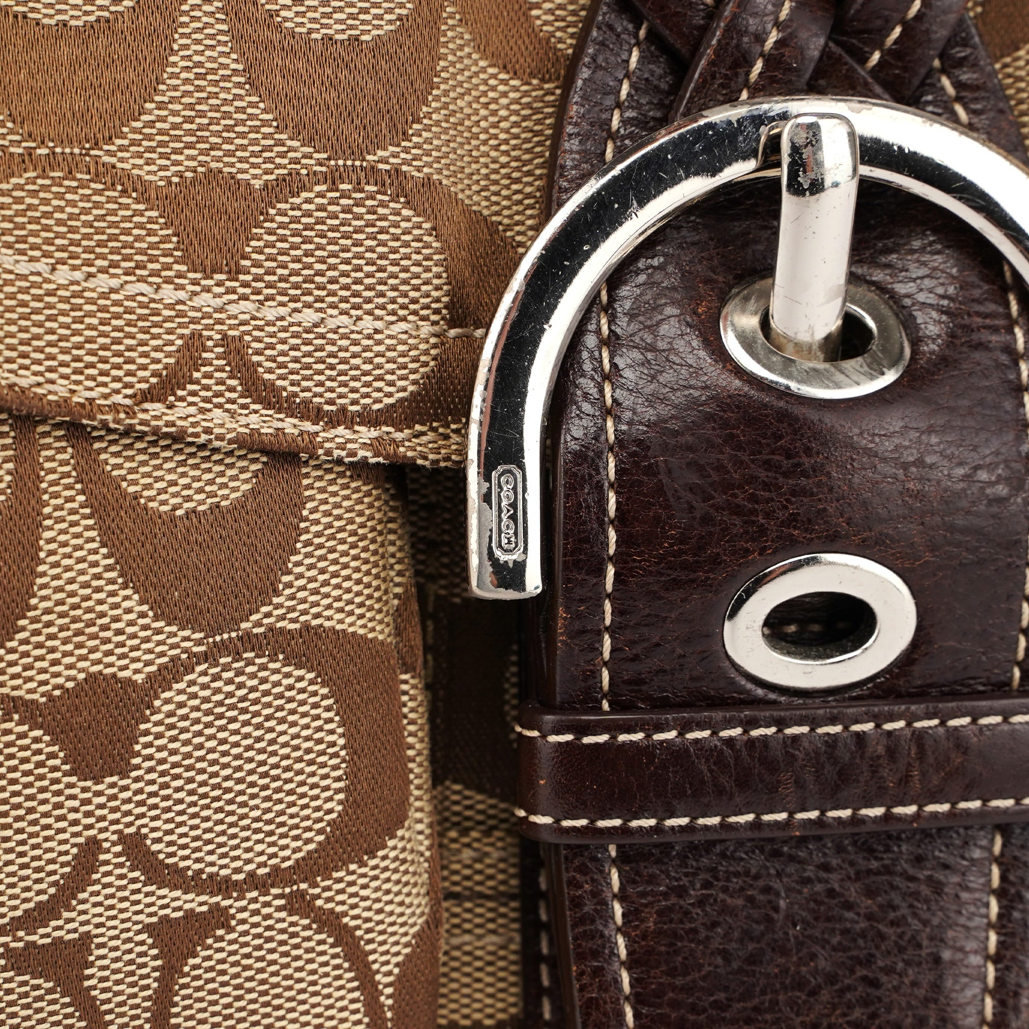 6314 Beige Signature C Soho Shoulder Bag