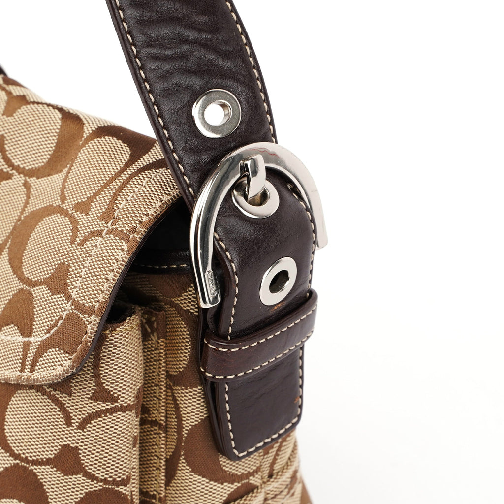 6314 Beige Signature C Soho Shoulder Bag