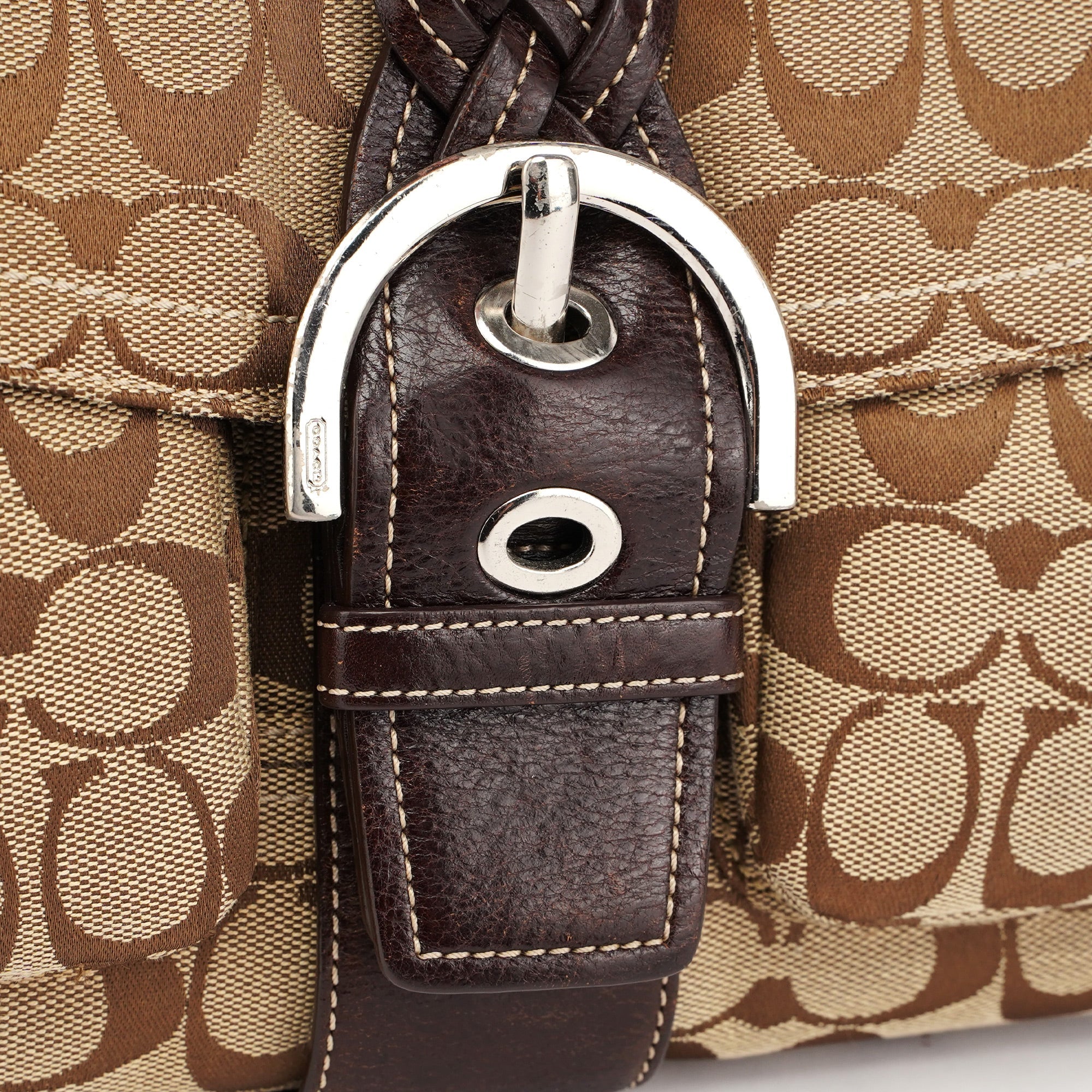 6314 Beige Signature C Soho Shoulder Bag