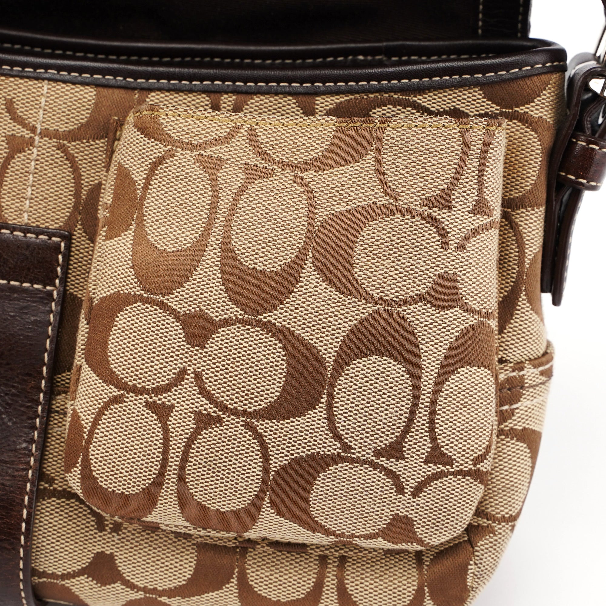 6314 Beige Signature C Soho Shoulder Bag